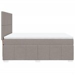 vidaXL Sommier à lattes de lit avec matelas Taupe 140x190 cm Tissu