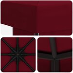 vidaXL Pavillon 3 x 3 m Bordeaux Polyester et Acier 190 gsm