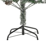 vidaXL Sapin de Noël pré-éclairé avec neige floquée/cônes 195cm PVC/PE