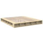 vidaXL Cadre de lit sans matelas chêne sonoma 200x200 cm