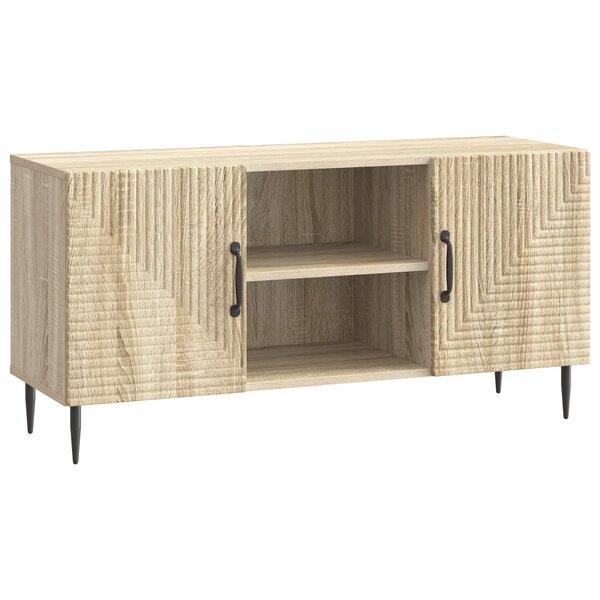 vidaXL Meuble TV Chêne Sonoma 102 x 34 5 x 50 cm Bois d'ingénierie