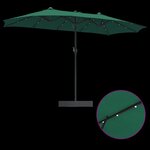 vidaXL Parasol de jardin Vert 385 x 209 x 244 cm tissu