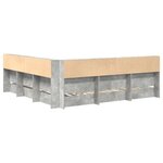 vidaXL Lit bibliothèque avec tête de lit 2 Pièces Gris béton 180 x 200 cm