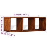 vidaXL Meuble TV Bois massif avec finition miel 120 x 30 x 40 cm