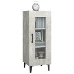 vidaXL Buffet Gris béton 34 5x34x90 cm Bois d'ingénierie