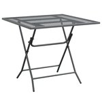 vidaXL Ensemble à manger de jardin 3 Pièces Maille Métal Anthracite