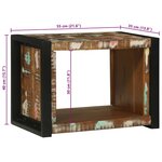 vidaXL Cube Mural Marron 55 x 35 x 40 cm Bois massif de récupération