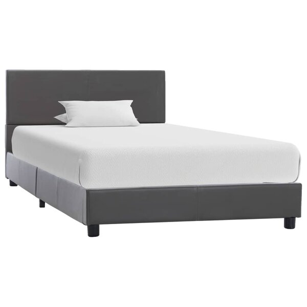 vidaXL Cadre de lit sans matelas gris similicuir 90x200 cm