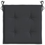 vidaXL Coussins de chaise jardin lot de 6 noir 50x50x4 cm tissu oxford