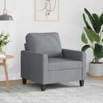 vidaXL Fauteuil Gris clair 60 cm Tissu