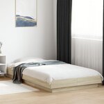 vidaXL Cadre de lit sans matelas chêne sonoma 90x190 cm