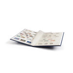 Classeur à bandes pour timbres 16 pages blanches. Couleur - Bleu