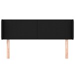 vidaXL Tête de lit avec oreilles Noir 147x16x78/88 cm Tissu