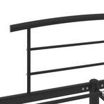 vidaXL Cadre de lit Noir Métal 120 x 200 cm