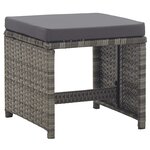 vidaXL Ensemble à manger d'extérieur 15 Pièces coussins rotin Anthracite