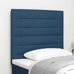 vidaXL Tête de lit Hauteur réglable avec tête de lit Bleu 100 cm tissu