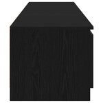 vidaXL Meuble TV Noir 140 x 38.5 x 36 cm Bois d'ingénierie
