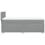 vidaXL Sommier à lattes de lit et matelas Gris clair 90x190 cm Tissu