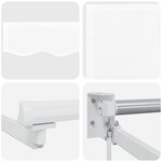 vidaXL Store rétractable manuel avec LEDs Blanc 3 5 x 2 5 m