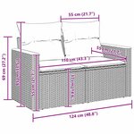 vidaXL Ensemble de canapé de jardin 10 Pièces Noir Poly rotin