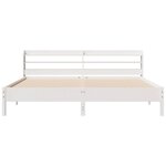 vidaXL Cadre de lit sans matelas blanc 200x200 cm bois massif de pin