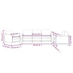 vidaXL Ensemble de canapés 3 Pièces vert foncé velours