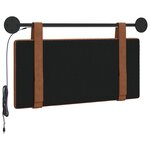 vidaXL Tête de lit suspendue Avec lumière LED Marron PU antique