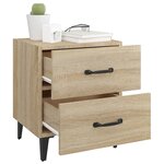 vidaXL Table de chevet Chêne sonoma 40x35x47 5 cm