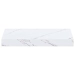 vidaXL Étagère Murale 4 Pièces Marbre blanc 40 x 23 5 x 4 cm