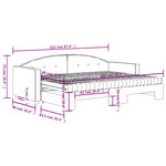 vidaXL Lit de jour avec lit gigogne et matelas noir 80x200 cm velours