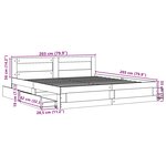 vidaXL Cadre de lit avec tête de lit blanc 200x200cm bois d'ingénierie