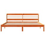 vidaXL Cadre de lit et tête de lit sans matelas cire marron 180x200 cm