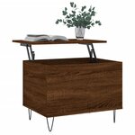 vidaXL Table basse Chêne marron 60x44 5x45 cm Bois d'ingénierie