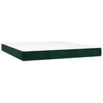 vidaXL Sommier à lattes de lit et matelas Vert foncé 160x200cm Velours
