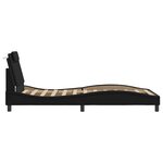 vidaXL Cadre de lit Viana sans matelas noir 100x203 cm similicuir