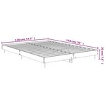 vidaXL Cadre de lit blanc brillant 135x190 cm bois d'ingénierie