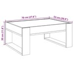 vidaXL Table basse avec LED infini chêne sonoma 70x53x30 cm