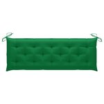 vidaXL Banc de jardin empilable et coussin 159 cm Bois de teck massif