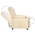 vidaXL Fauteuil Crème Tissu