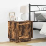 vidaXL Cabinet de chevet avec Chêne fumé 44 x 34 5 x 45 cm