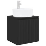 vidaXL Vanité de lavabo mural Noir 49 5 x 44 5 x 65 cm