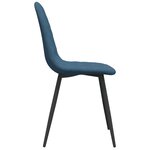 vidaXL Chaises à manger lot de 6 bleu velours