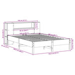 vidaXL Lit bibliothèque sans matelas blanc 140x200 cm bois pin massif