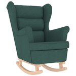 vidaXL Chaise à bascule vert foncé 74x90x102 cm tissu