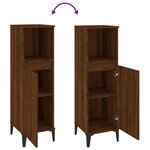 vidaXL Armoire de bain chêne marron 30x30x100 cm bois d'ingénierie