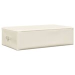 vidaXL Boîte de rangement Tissu 70x40x18 cm Crème