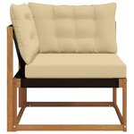 vidaXL Canapé d'angle extérieur Bois d'Acacia Massif Naturel