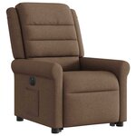 vidaXL Fauteuil inclinable électrique marron tissu