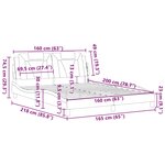 vidaXL Cadre de lit Viana sans matelas blanc et noir 160x200 cm similicuir