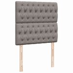 vidaXL Sommier à lattes de lit avec matelas Taupe 80x200 cm Tissu